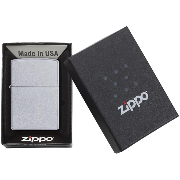 Зажигалка Zippo Classic Satin, серебристая (Изображение 2)