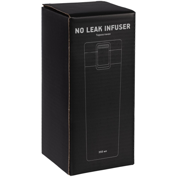 Термостакан с ситечком No Leak Infuser, черный (Изображение 8)