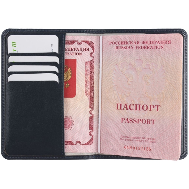 Обложка для паспорта Signature, синяя (Изображение 7)