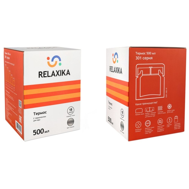 Термос для еды Relaxika 500, в чехле (Изображение 6)