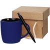 Набор Color Block: кружка и ручка, синий с черный (Изображение 1)