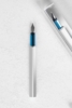 Ручка перьевая PF One, серебристая с синим (Изображение 5)
