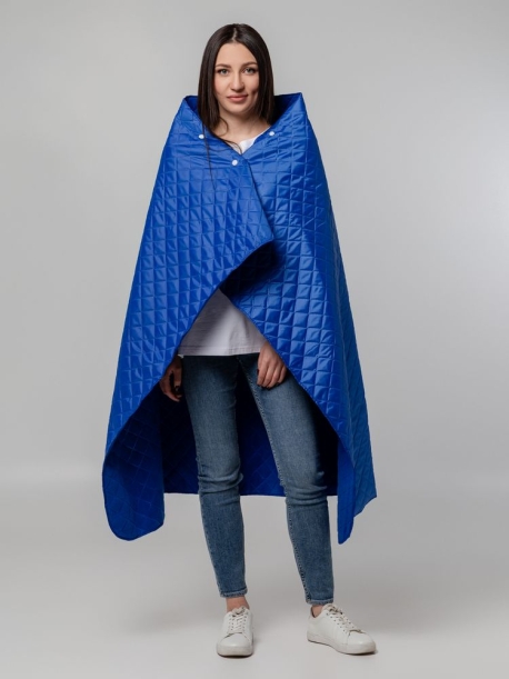 Плед-пончо для пикника SnapCoat, синий (Изображение 8)