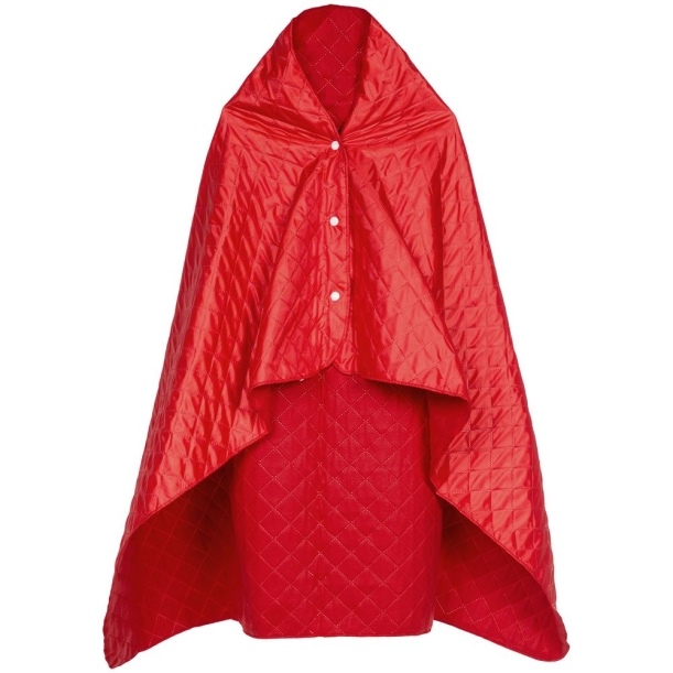 Плед-пончо для пикника SnapCoat, красный (Изображение 1)