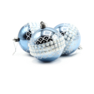 Набор новогодних пластиковых шаров №3 (3 шт), синий