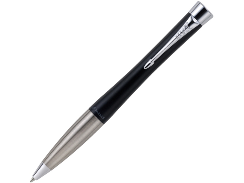 Ручка шариковая Parker модель Urban Muted Black CT в футляре, черный/серебристый (Изображение 1)