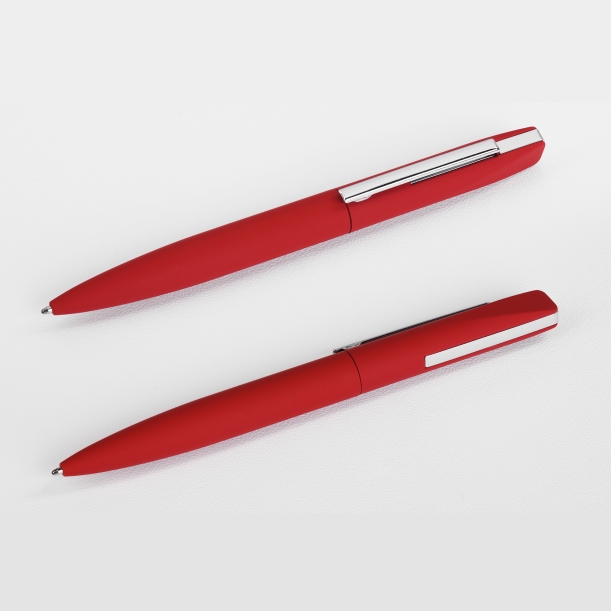 Ручка шариковая "Mercury", покрытие soft touch (красный) (Изображение 4)