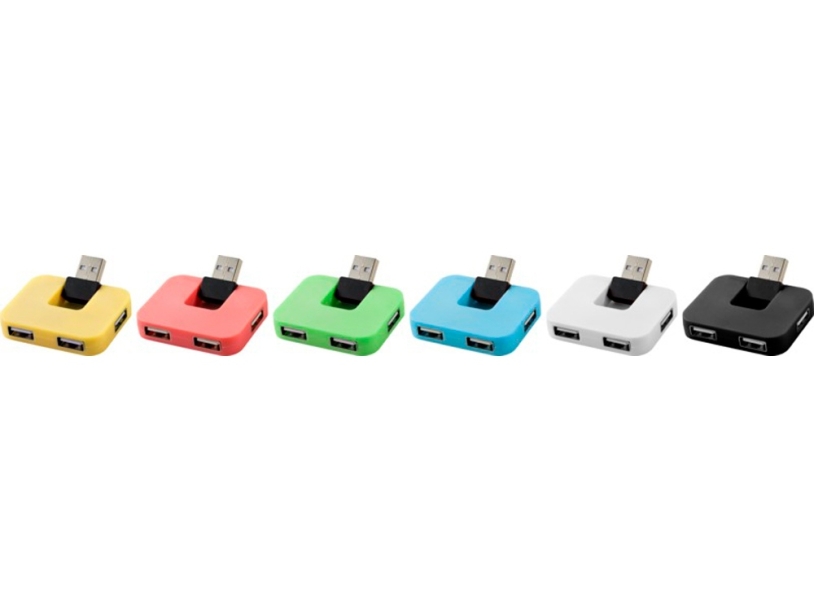 USB Hub Gaia на 4 порта (белый)  (Изображение 3)