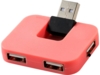 USB Hub Gaia на 4 порта (розовый)  (Изображение 1)