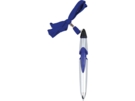 Ручка шариковая на шнуре Санрайз (синий/серебристый) 