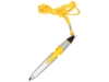 Ручка шариковая на шнуре Санрайз (серебристый/желтый)  (Изображение 1)