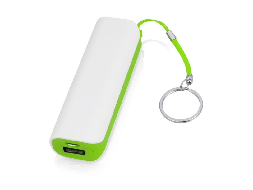 Внешний аккумулятор Basis, 2000 mAh (зеленое яблоко/белый)  (Изображение 1)