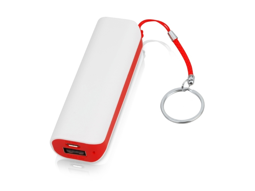 Внешний аккумулятор Basis, 2000 mAh (красный/белый)  (Изображение 1)