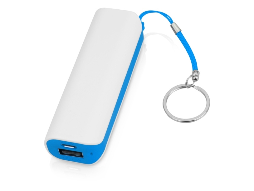 Портативное зарядное устройство Basis, 2000 mAh (голубой/белый)  (Изображение 1)