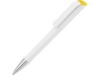 Ручка пластиковая шариковая Effect SI (белый/желтый)  (Изображение 1)