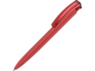 Ручка пластиковая шариковая трехгранная Trinity K transparent Gum soft-touch (красный) 