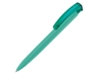 Ручка пластиковая шариковая трехгранная Trinity K transparent Gum soft-touch (морская волна)  (Изображение 1)