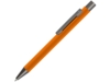 Ручка металлическая шариковая Straight Gum soft-touch с зеркальной гравировкой (оранжевый)  (Изображение 1)