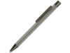 Ручка металлическая шариковая Straight Gum soft-touch с зеркальной гравировкой (темно-серый/серый)  (Изображение 1)