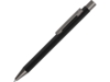 Ручка металлическая шариковая Straight Gum soft-touch с зеркальной гравировкой (черный)  (Изображение 1)