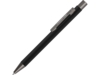 Ручка металлическая шариковая Straight Gum soft-touch с зеркальной гравировкой (черный)  (Изображение 3)