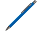 Ручка металлическая шариковая Straight Gum soft-touch с зеркальной гравировкой (синий) 