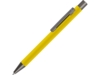Ручка металлическая шариковая Straight Gum soft-touch с зеркальной гравировкой (желтый)  (Изображение 1)