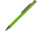 Ручка металлическая шариковая Straight Gum soft-touch с зеркальной гравировкой (зеленое яблоко) 