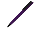 Ручка пластиковая soft-touch шариковая Taper (черный/фиолетовый) 
