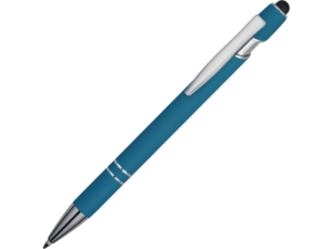 Ручка-стилус металлическая шариковая Sway soft-touch (синий) 