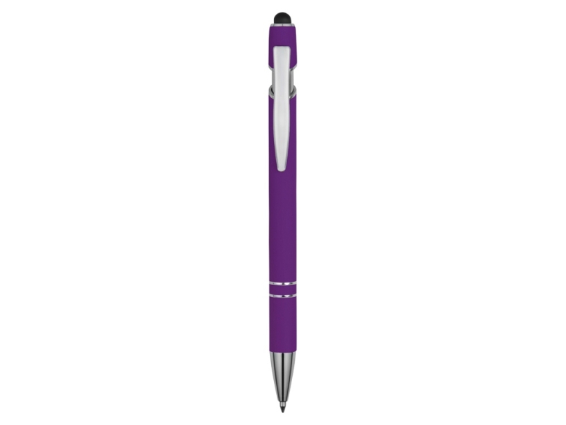 Ручка-стилус металлическая шариковая Sway soft-touch (фиолетовый)  (Изображение 2)
