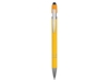 Ручка-стилус металлическая шариковая Sway soft-touch (желтый/желтый)  (Изображение 2)