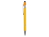 Ручка-стилус металлическая шариковая Sway soft-touch (желтый/желтый)  (Изображение 3)