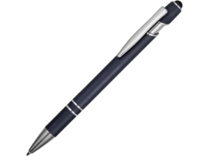 Ручка-стилус металлическая шариковая Sway soft-touch (темно-синий) 