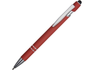 Ручка-стилус металлическая шариковая Sway soft-touch (красный) 