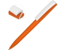 Ручка пластиковая soft-touch шариковая Zorro (оранжевый/белый) 