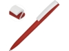 Ручка пластиковая soft-touch шариковая Zorro (красный/белый)  (Изображение 1)