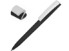 Ручка пластиковая soft-touch шариковая Zorro (черный/белый)  (Изображение 1)