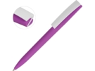 Ручка пластиковая soft-touch шариковая Zorro (фиолетовый/белый) 
