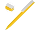 Ручка пластиковая soft-touch шариковая Zorro (белый/желтый) 