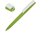 Ручка пластиковая soft-touch шариковая Zorro (зеленое яблоко/белый) 