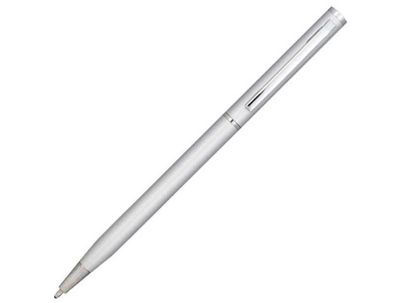 Ручка металлическая шариковая Slim (серебристый)  (Изображение 1)