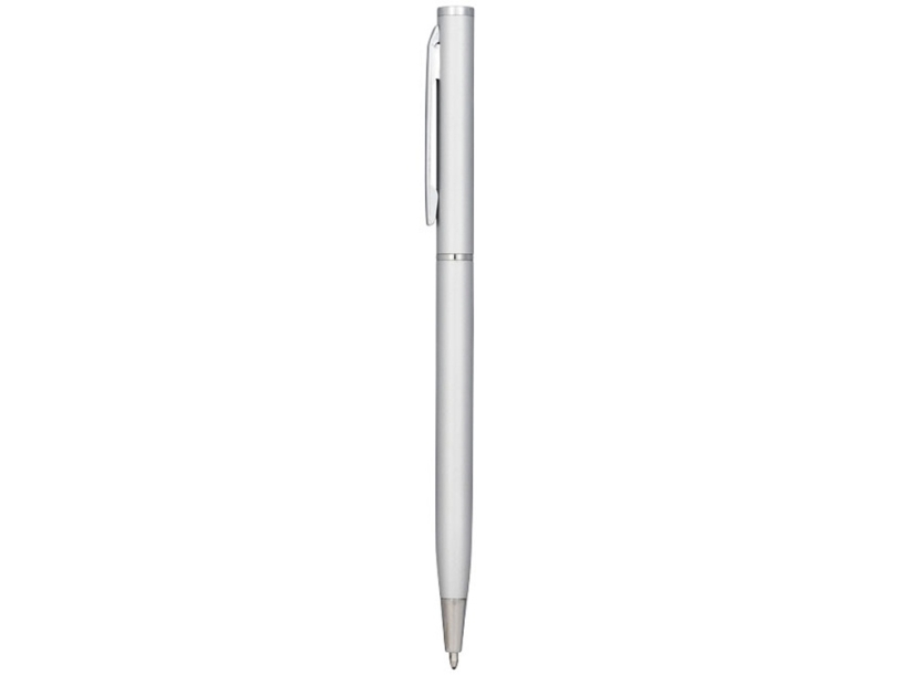 Ручка металлическая шариковая Slim (серебристый)  (Изображение 2)