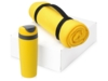 Подарочный набор Cozy с пледом и термокружкой (желтый)  (Изображение 1)