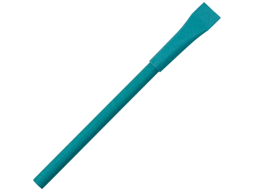 Ручка из бумаги с колпачком Recycled (бирюзовый)  (Изображение 1)