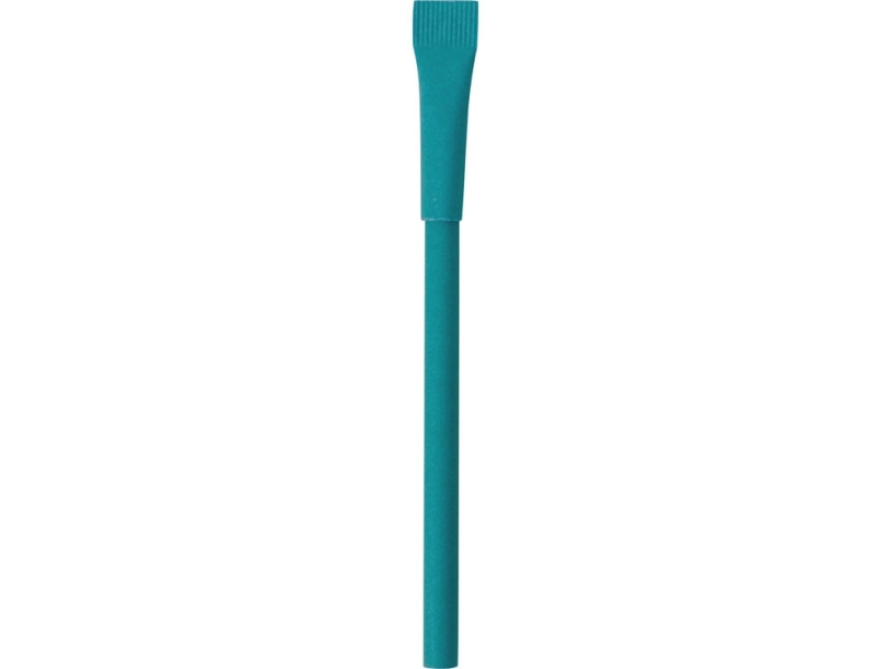 Ручка из бумаги с колпачком Recycled (бирюзовый)  (Изображение 3)