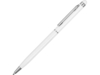 Ручка-стилус металлическая шариковая Jucy (белый)  (Изображение 1)