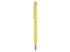 Ручка-стилус металлическая шариковая Jucy Soft soft-touch (желтый)  (Изображение 3)