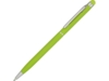 Ручка-стилус металлическая шариковая Jucy Soft soft-touch (зеленое яблоко)  (Изображение 1)