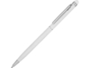 Ручка-стилус металлическая шариковая Jucy Soft soft-touch (белый)  (Изображение 1)